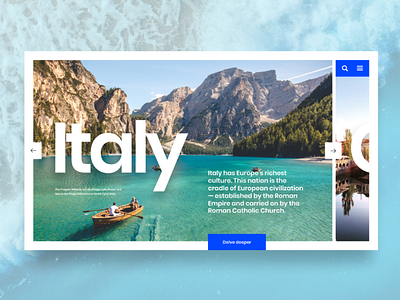 Choose Your Country interface italy landscape travel ui user experience user interface ux web web design web site website