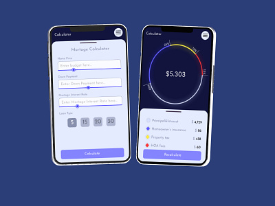 Daily UI #4 Mortage Calculator design graphic design ui