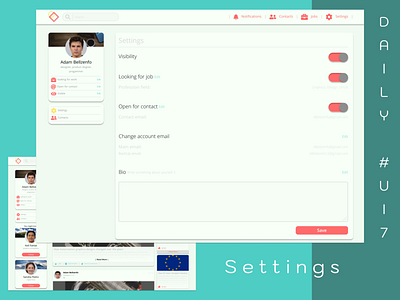 Daily UI #7 Settings