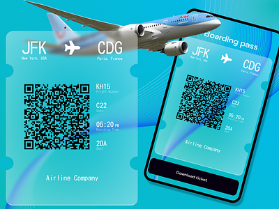 Daily UI#24 Boarding Pass design figma graphic design illustration ui