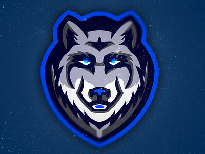 Blue Wolf design esports graphic design illustration illustrator logo mascot logo vector