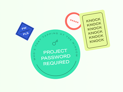 Password stickers illustration password stickers website