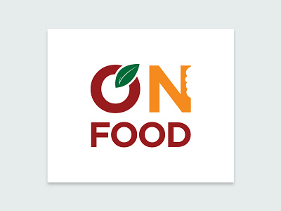 Logo ONFOOD app branding color design eat fast food food hungry logo pro shot ui