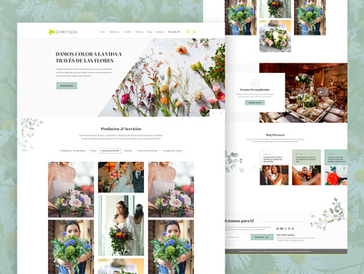 Florist Company / Website Concept Design / Cover page blog design dribbble florist flower icon new pro shot ui ux web web design webdesign website