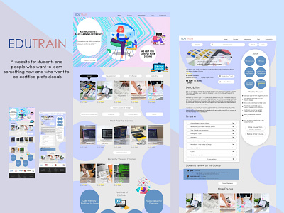 EDUTRAIN - A learning platform adobe xd branding creativity design figma graphic design illustration learning logo platform ui user interface ux vector website