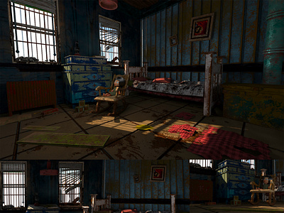 Interior model (Horror Themed) 3d 3ds max interior substance painter vray