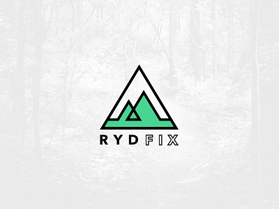 RydFix Logo biking logo mountain biking mountain logo mountains nature outdoor