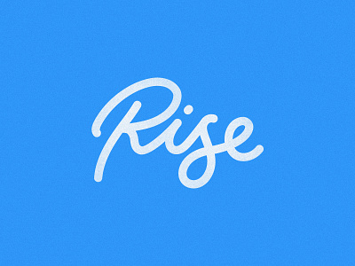 Rise blue brand branding design illustration letter logo neat typography vector