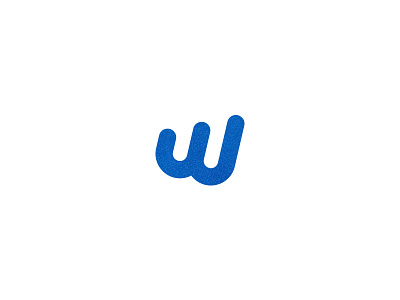 W2 blue branding illustrator letter logo w