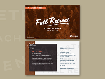 Fall Retreat 2018 autumn branding church fall highschool middle school print retreat students