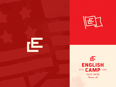 English Camp branding camp english esl language logo monogram monogram design