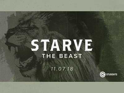 Starve The Beast branding church design illustration ministry series sermon art sermon series students typography