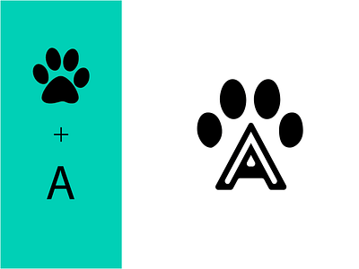 A + Animal Foot 3d a animal black branding color company design foot graphic design illustration letter a logo vector