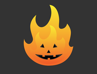 Fire Halloween 3d animation branding color company creepy design fire graphic graphic design halloween illustration logo motion graphics pumpkin scary smile ui vector yellow