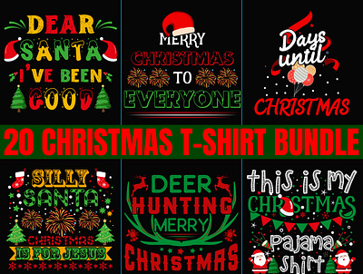 CHRISTMAS T-SHIRT DESIGN BUNDLE christmas christmascheer christmasday christmasdecor christmasgifts christmasparty christmastime christmastree custom december family fashion love merrychristmas santa santaclaus t shirt design typography vector winter