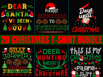 CHRISTMAS T-SHIRT DESIGN BUNDLE