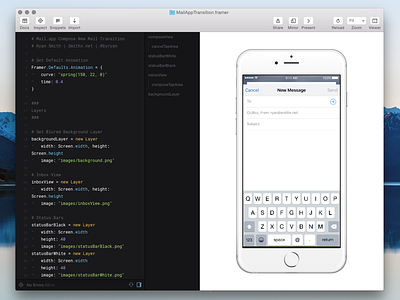 Prototyping Mail App Transition