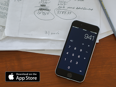 Calculator App app calculator design ios iphone mobile ryan smith sketch app swift ui ux xcode