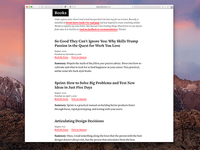 Book Notes Website