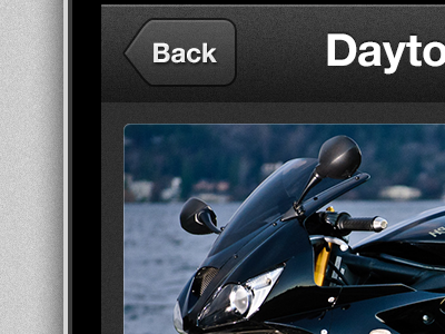 Concept Triumph Motorcycle App back button concept image ios iphone motorcycles navbar ryan smith ui