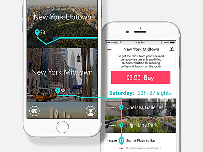 Step-by-Step Navigation iphone mobile mouse navigation new york step by step travel travel app ui ux