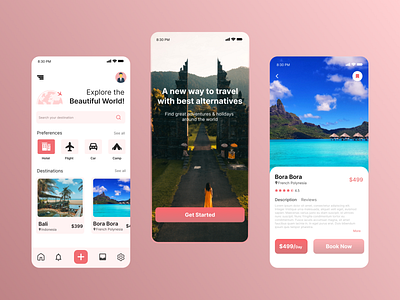 Travel Booking App Design app design travel ui uidesign uitrends ux uxdesign uxtrends