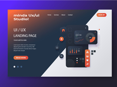 website ux/ui design illustration typography vector