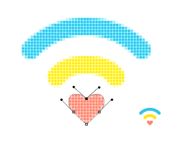 wi-fi flag heart loveradio wi fi