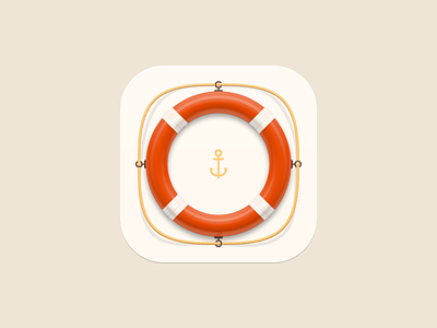 Lifebuoy icon anchor app circle help icon lifebuoy ui