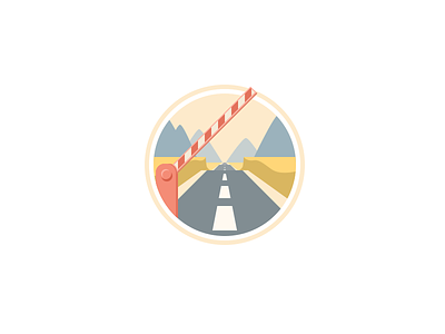No Limits android barrier circle empty state highway illustration mountain road