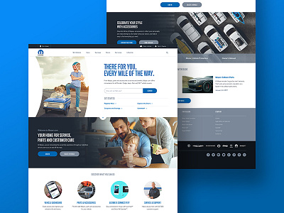 Mopar Website (2017) auto chrysler dodge fiat jeep mopar ram responsive ui ux web design