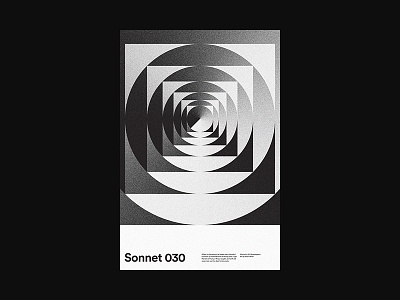 Sonnet 030 graphic design poster poster design posters print design swiss type typographic typography xtian