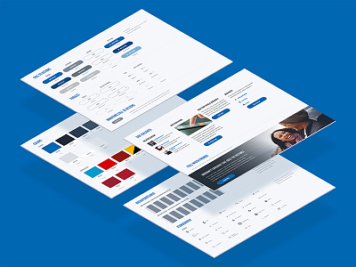 Mopar® Style Guide auto blue buttons components corporate design system inputs interface isometric palette style guide system
