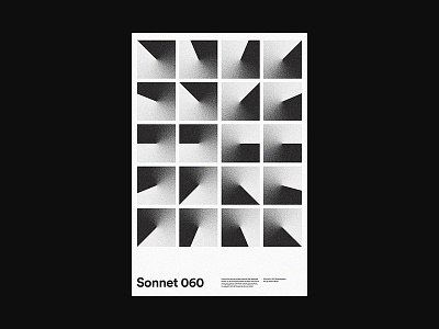 Sonnet 060 art graphic design poem poster poster design posters print design swiss type typographic typography xtian