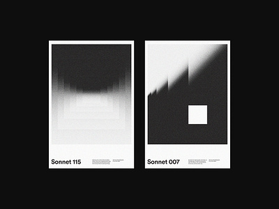 Sonnet 115 & 007 abstract graphic design modern art poster poster design posters print print design swiss type typographic typography xtian