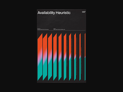 CB007: Availability Heuristic abstract cognitive graphic design op art poster poster design posters print print design psychology swiss type typographic typography xtian