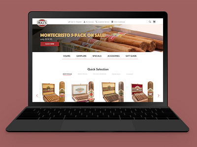 Cigar Ecommerce cigar ecommerce homepage store store design ui uiux