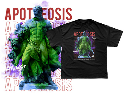 T-Shirt Design for Apotheosis Clothing an elevated lifestyle apparel design clothing brand designer colored grunge design edgy designs graphic design illustration luxury streetwear professional tshirt designer sculpture design streetwear style streetwear tshirt t shirt design them against us tshirt