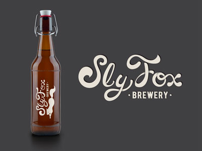 Sly Fox Brewery beer brand brewery fox logo typography