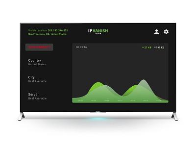 IPVanish Android TV UI