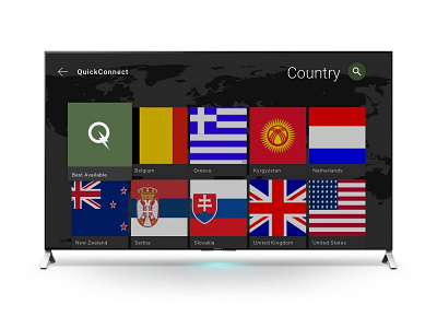 IPVanish Android TV UI - Server List android android tv ipvanish server list tv ui vpn