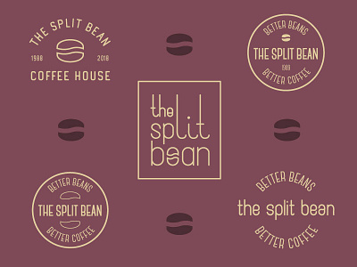 The Split Bean branding coffee coffee bean ideation identity logo the split bean