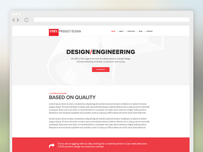Cides product design home page banner flat landing simple website