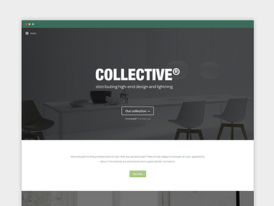 Collective landing page banner dark hero landing page pattern simple website