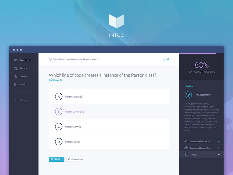 Intuo quizes by Nielsen Ramon - Dribbble