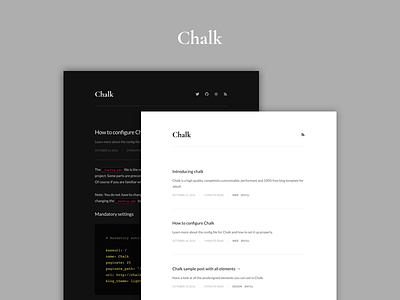 Introducing Chalk blog dark development github github pages jekyll light news
