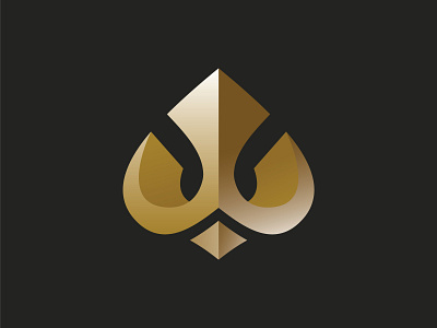 Royal Spades Logo ace branding casino crown elegant gold golden logo premium royal spades