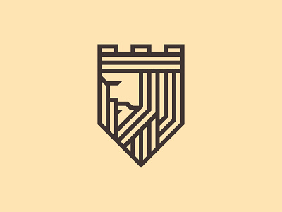 King Fortress Logo brand branding crown fortress king kingdom logo logos nation premium royal shield