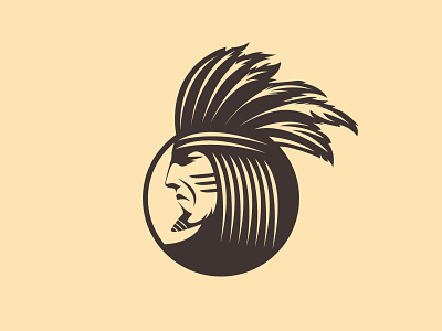 Indian Warrior Logo brand branding fighter indian knight logo logos man nation native people warrior