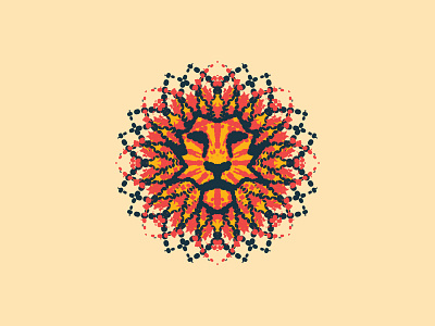 Floral Lion Harmony Logo animal brand branding floral flower harmony king leader leaf lion lioness logo logos wild